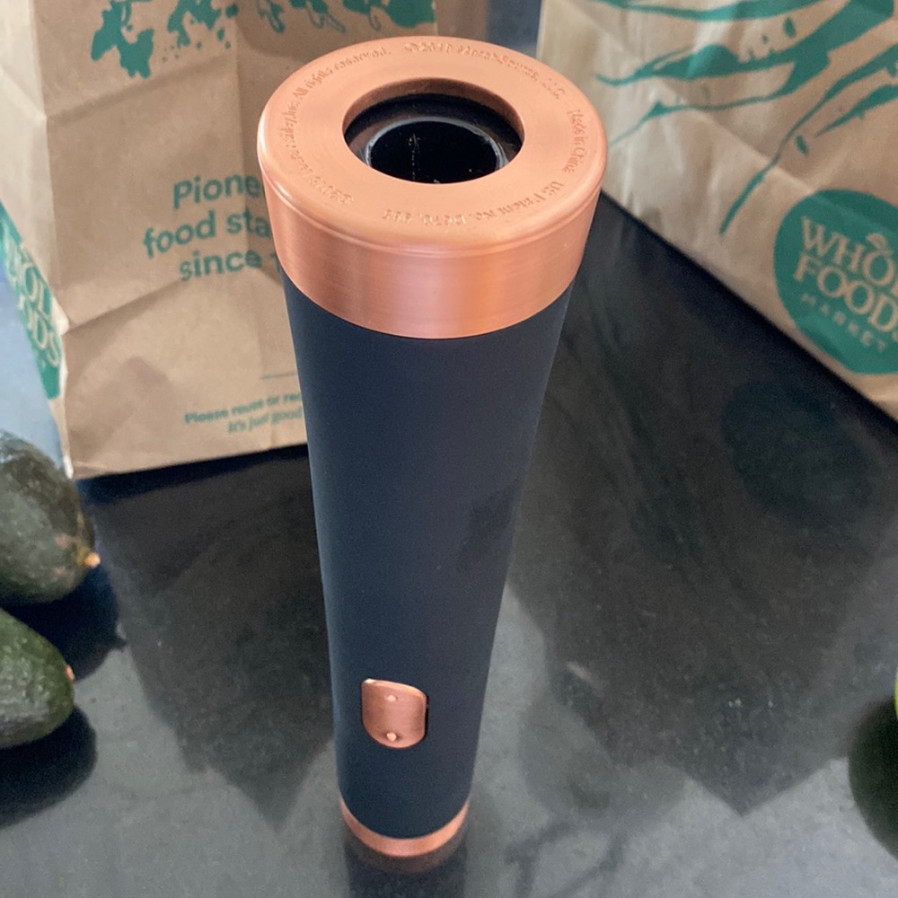 Laura Ashley automatic wine opener black & brush copper gently used not …